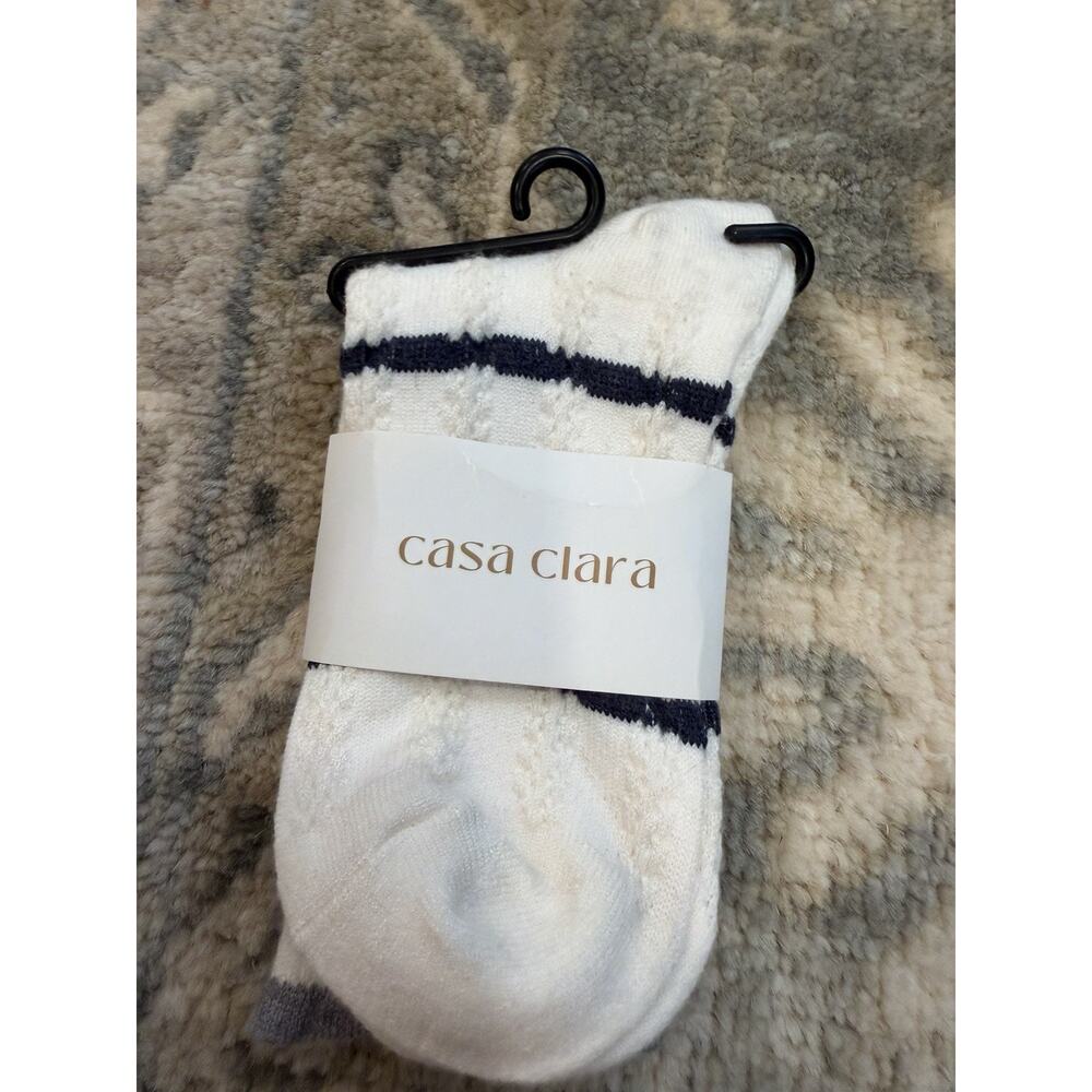 Casa Clara Women's Socks Cream Stripe O/S NWT